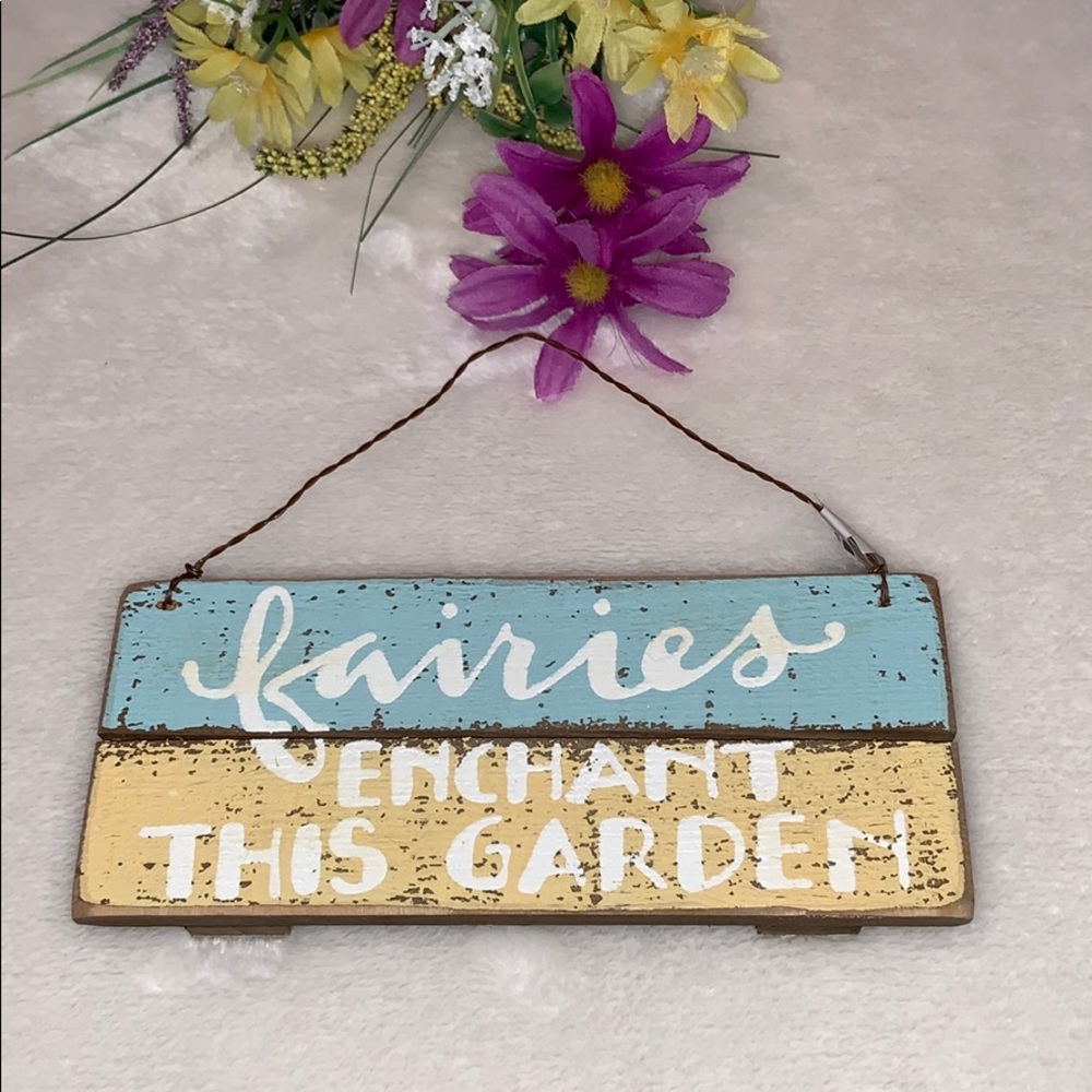 Wooden fairy plaque 🧚‍♀️
